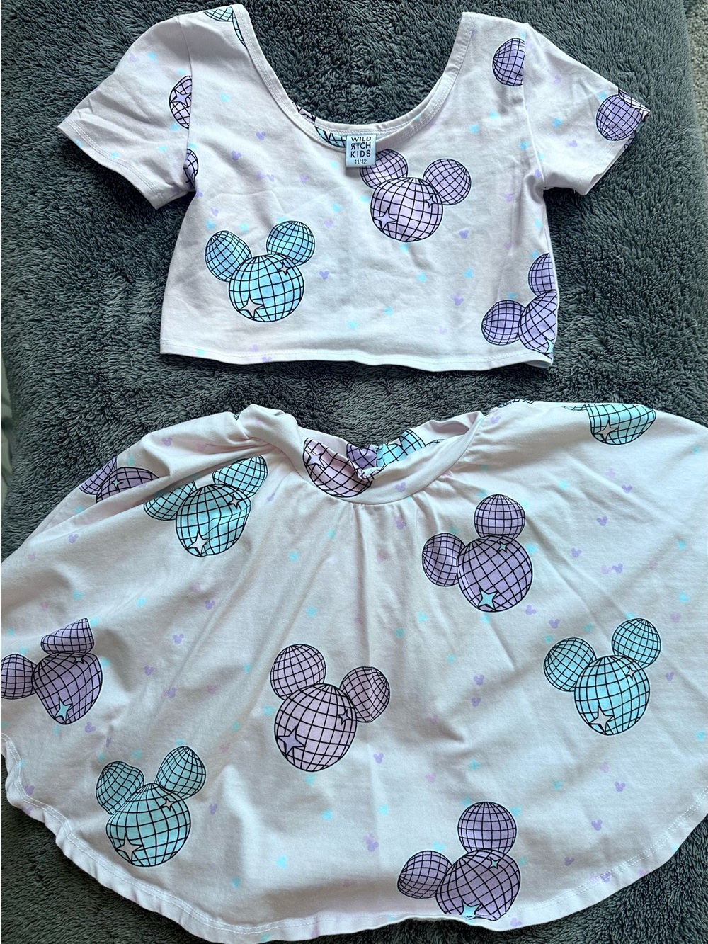 Wild Rich Kids size 11/12 Disco Mickey Mouse Set